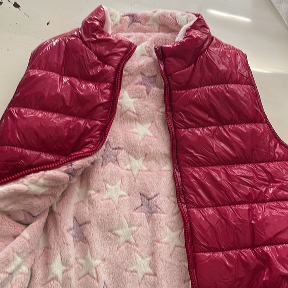 Epic Threads girls reversible puffer vest rasberry/pink XL - Picture 4 of 5